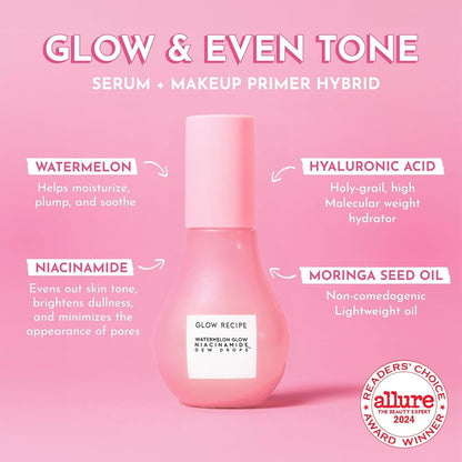 Glow Recipe Watermelon Niacinamide Dew Drops, Korean Niacinamide Serum (40ml)