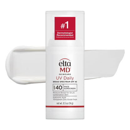 EltaMD UV Daily SPF 40 Face Sunscreen Moisturizer with Zinc Oxide, Daily Face Moisturizer with SPF, Sunscreen for Dry Skin