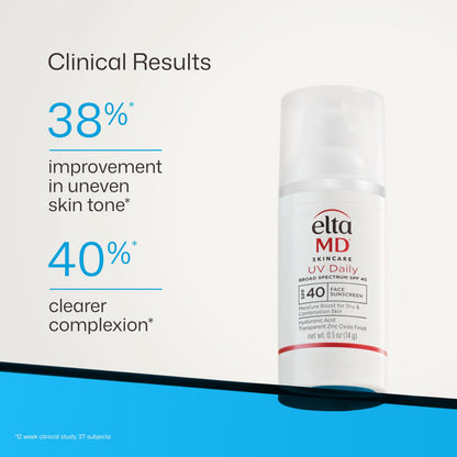 EltaMD UV Daily SPF 40 Face Sunscreen Moisturizer with Zinc Oxide, Daily Face Moisturizer with SPF, Sunscreen for Dry Skin