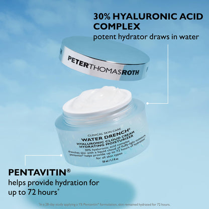 Peter Thomas Roth Water Drench Hyaluronic Cloud Cream Hydrating Refillable Moisturizer (1.7 oz)