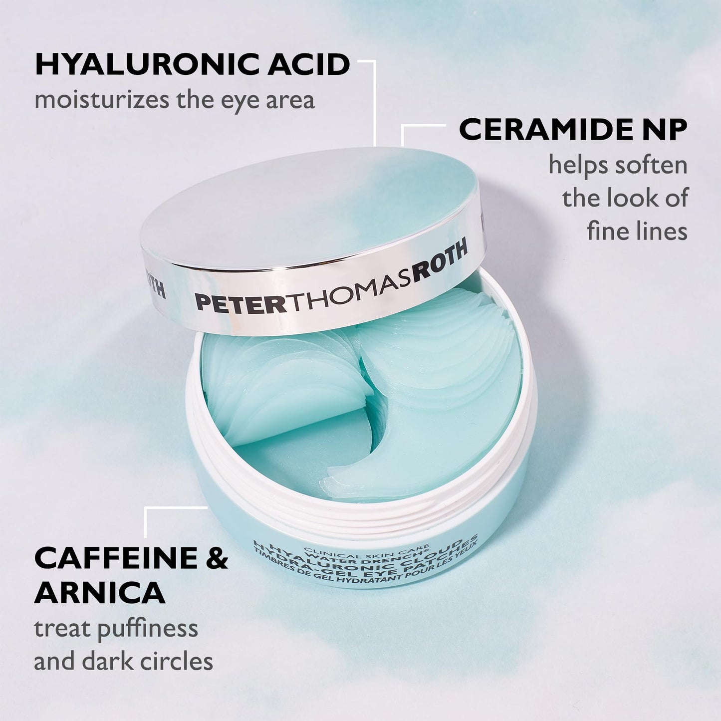 Peter Thomas Roth Water Drench Hyaluronic Cloud Hydra-Gel Eye Patches (30 Pairs)