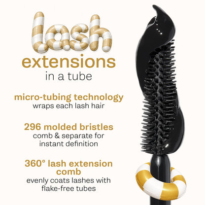 tarte tartelette XL tubing mascara – Lash Extensions in a Tube with Peptide (Full Size)