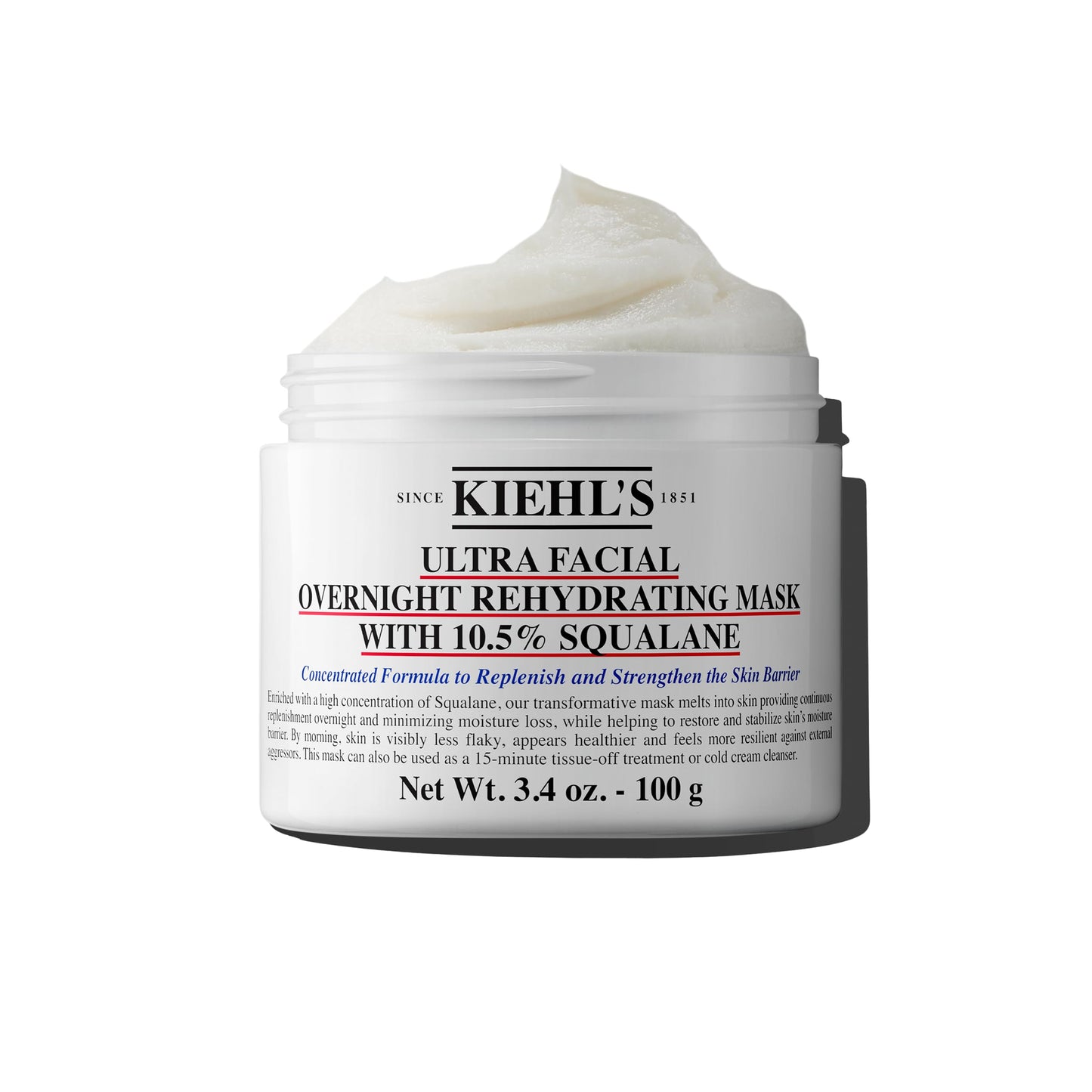 Kiehl's Ultra Facial Overnight Hydrating Face Mask with 10.5% Squalane (3.4 Oz)