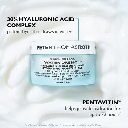 Peter Thomas Roth Water Drench Hyaluronic Cloud Cream Hydrating Refillable Moisturizer (1.7 oz)