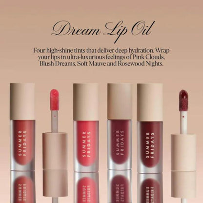 Summer Fridays Dream Lip Oil - Hydrating Tinted Lip Gloss Oil (0.15 Oz)