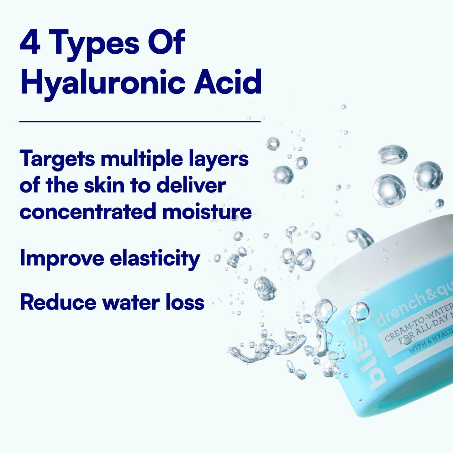 Bliss Drench & Quench Hyaluronic Acid Cream to Water Moisturizer (1.7 fl oz)