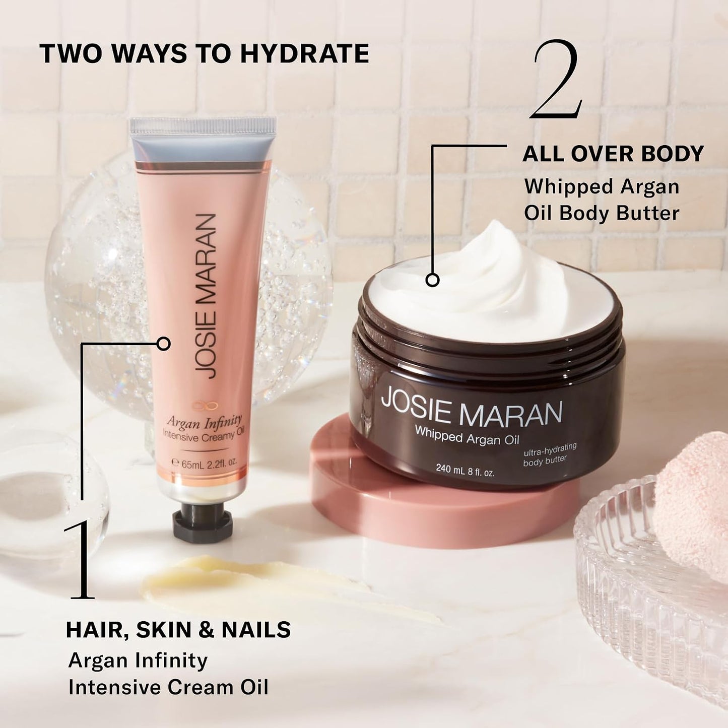 Josie Maran Intensive Creamy Oil - Multi-Tasking Skin Moisturizer (2.2 Fl Oz)