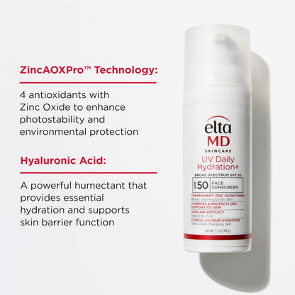 EltaMD UV Daily SPF 40 Face Sunscreen Moisturizer with Zinc Oxide, Daily Face Moisturizer with SPF, Sunscreen for Dry Skin