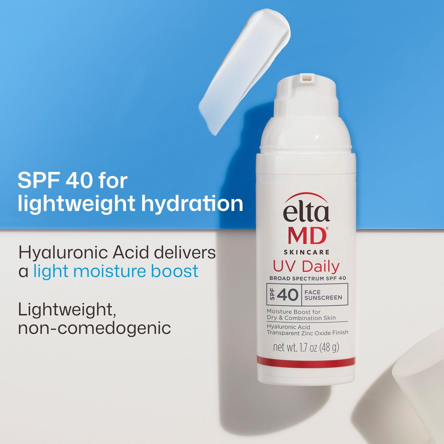 EltaMD UV Daily SPF 40 Face Sunscreen Moisturizer with Zinc Oxide, Daily Face Moisturizer with SPF, Sunscreen for Dry Skin