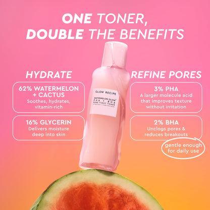 Glow Recipe PHA + BHA Face Toner, Korean Exfoliating Toner for Pores (150ml)