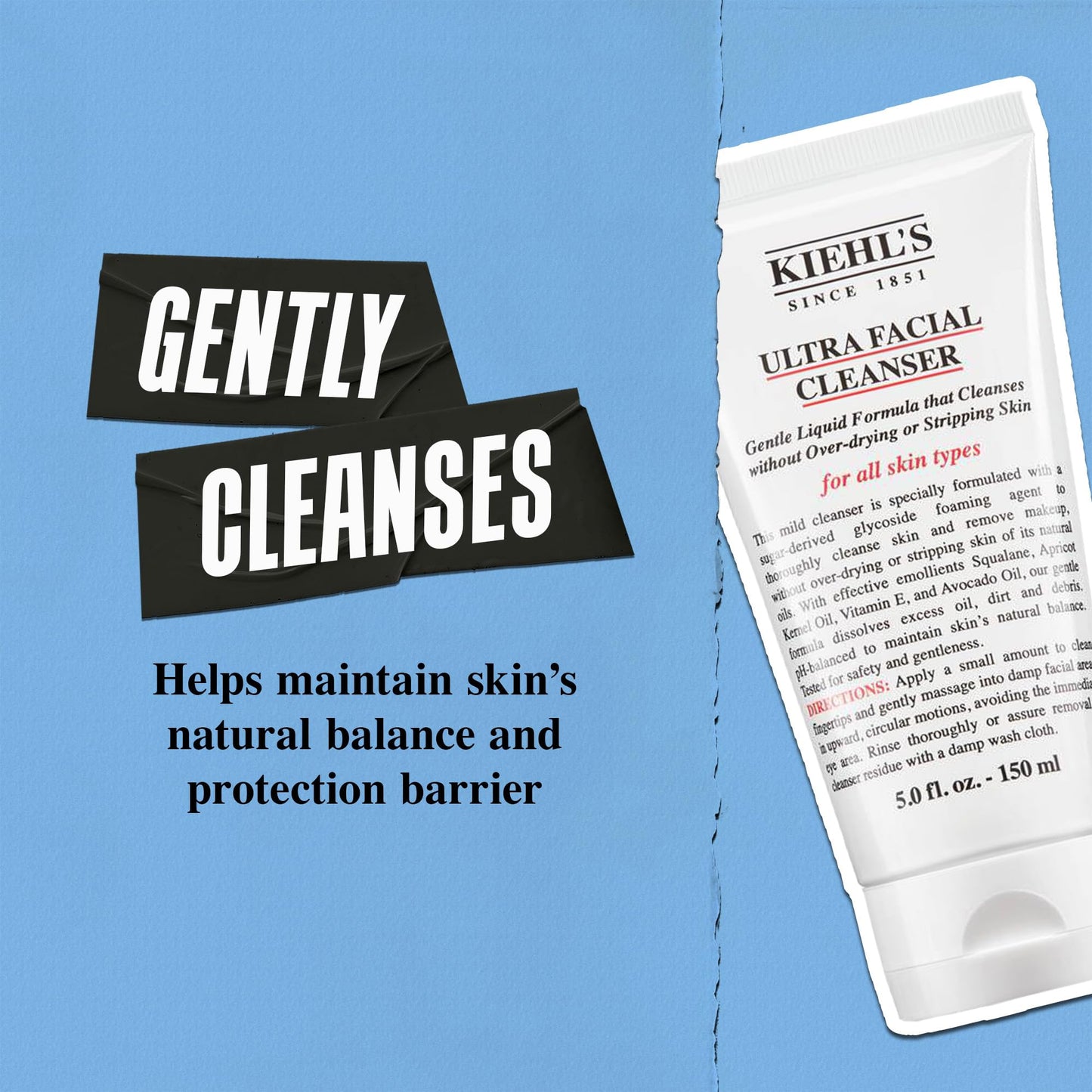 Kiehl's Ultra Facial Cleanser, Lightweight Foamy Facial Cleanser (5.0 fl.oz)