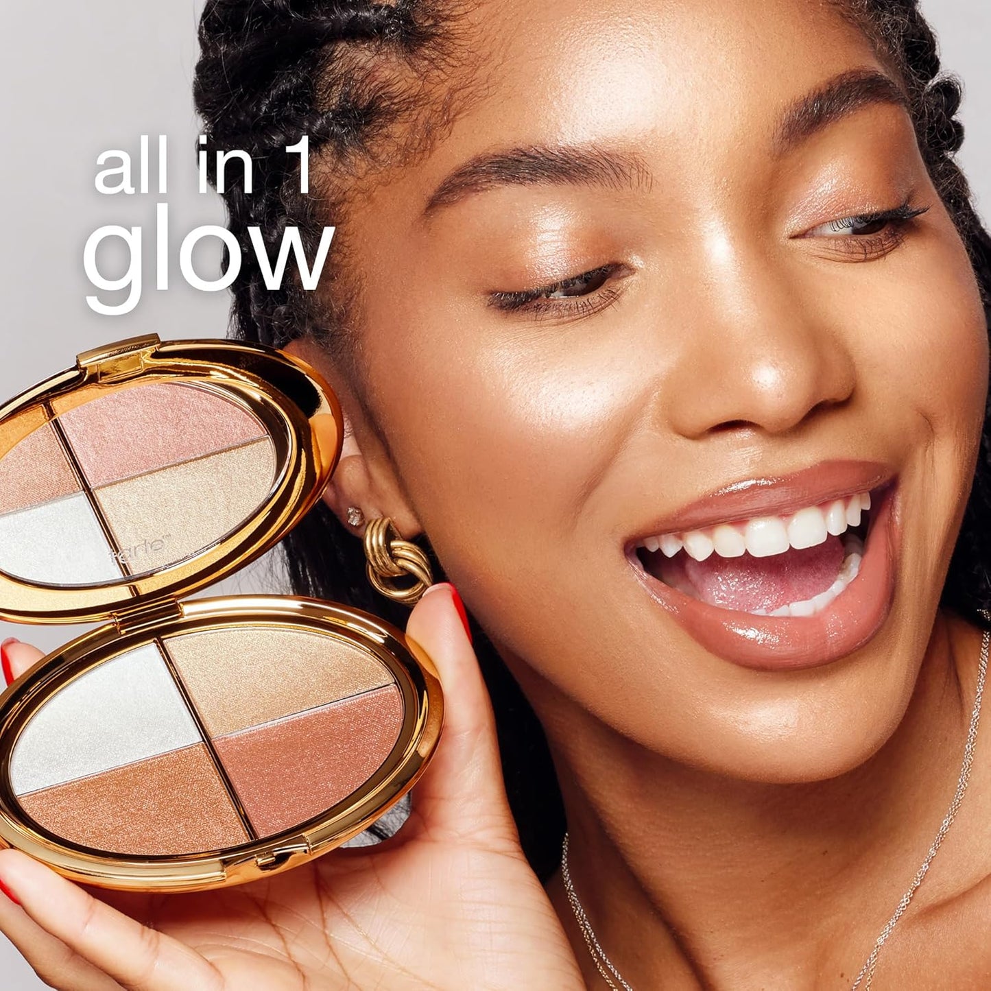 tarte glow wardrobe highlighting eye & cheek palette – full size