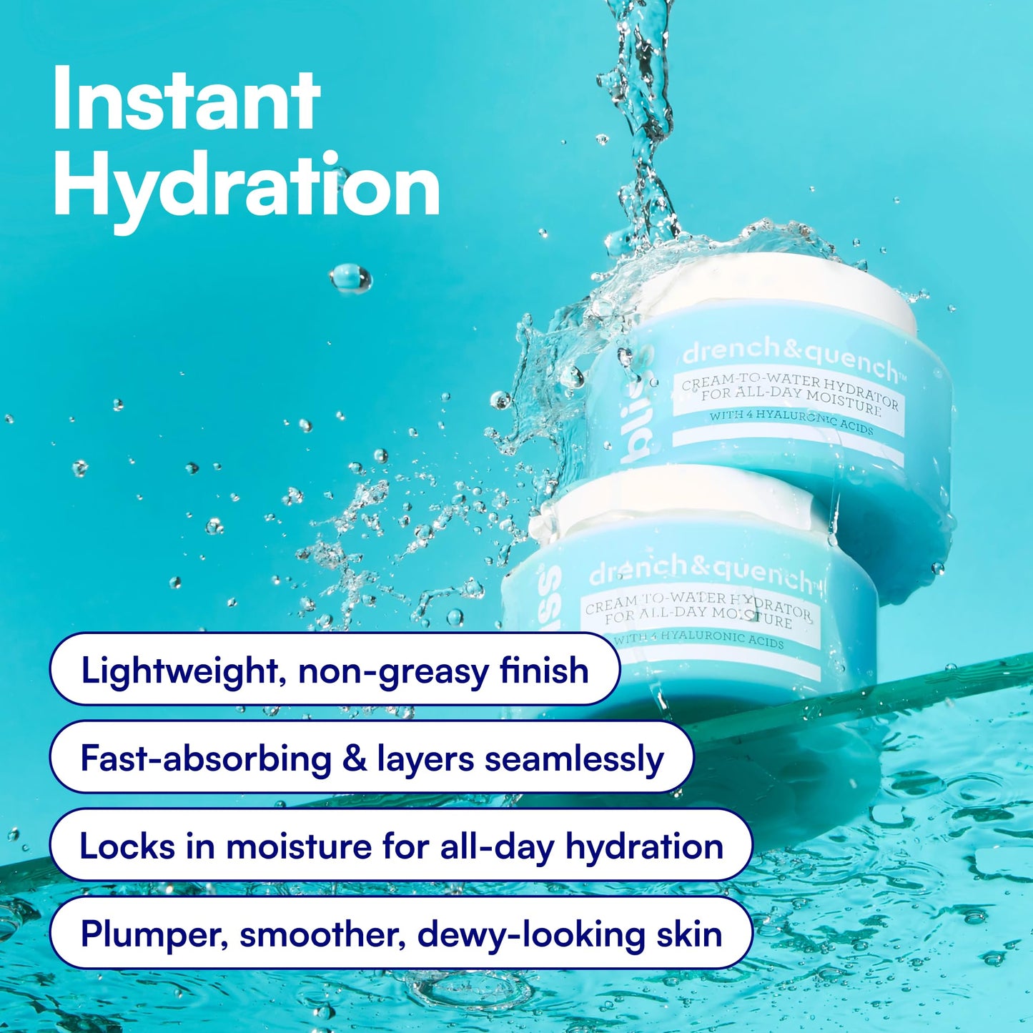 Bliss Drench & Quench Hyaluronic Acid Cream to Water Moisturizer (1.7 fl oz)
