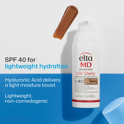 EltaMD UV Daily SPF 40 Face Sunscreen Moisturizer with Zinc Oxide, Daily Face Moisturizer with SPF, Sunscreen for Dry Skin