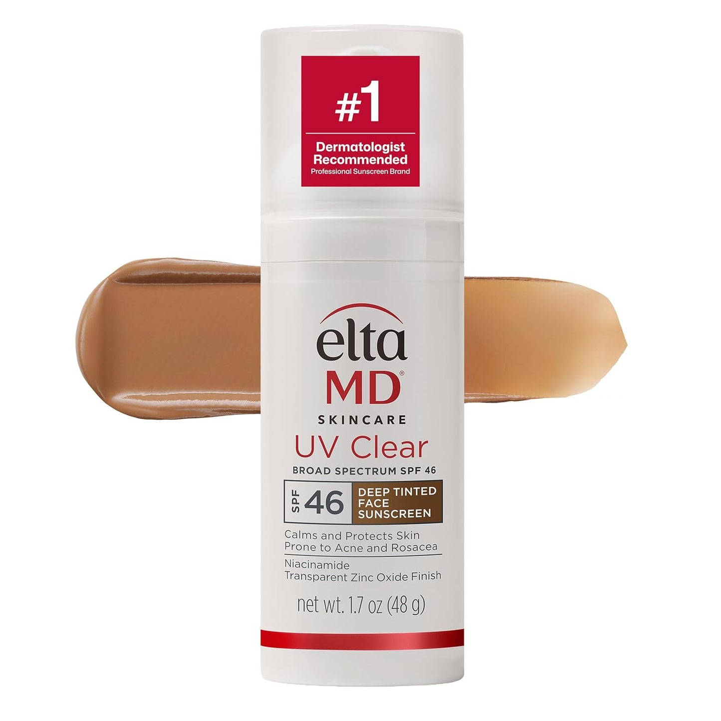 EltaMD UV Clear Deep Tinted Face Sunscreen with SPF 46, Oil-Free Face Moisturizer (1.7 oz)