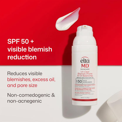 EltaMD UV Clear road-Spectrum SPF 50 Blemish-Prone & Oil Balancing (1.7 oz)