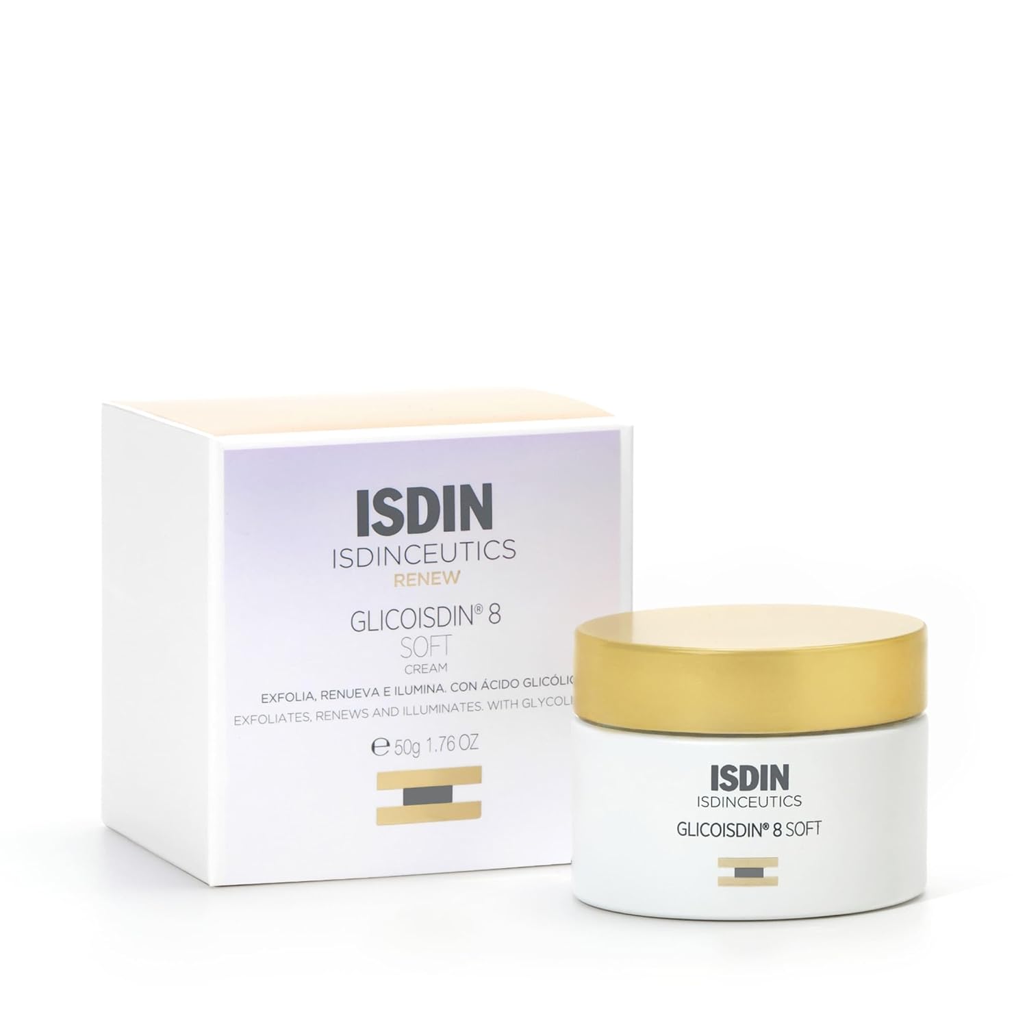 Isdin skincare product with packaging on a white background