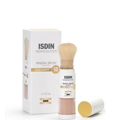 ISDIN ISDINCEUTICS mineral brush with packaging on a white background