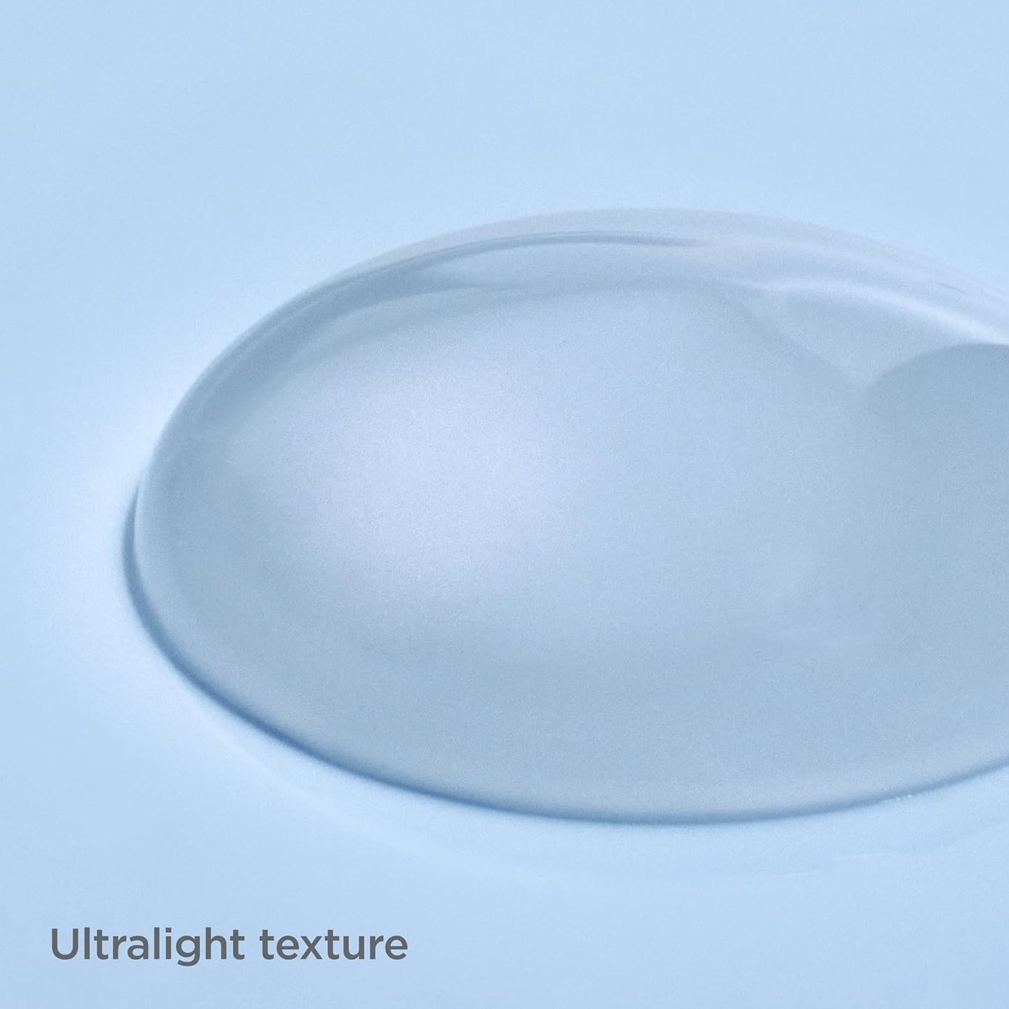 Clear ultralight texture sample on a light blue background