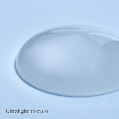 Clear ultralight texture sample on a light blue background