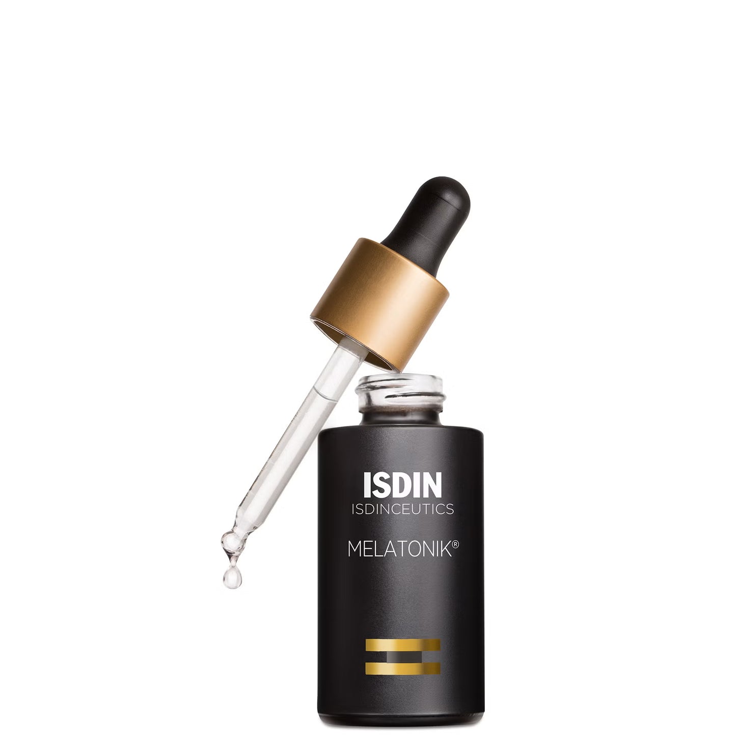ISDIN skincare dropper bottle on a white background