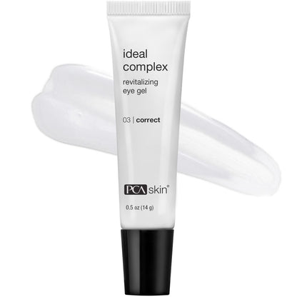 PCA Skin ideal complex revitalizing eye gel tube on a white background